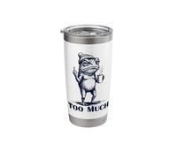 Grumpy Frog Too Much Funny Anti Social Coffee Meme Stainless Steel Insulated Tumbler