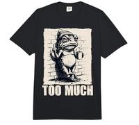 Grumpy Frog Too Much Funny Introverts Coffee Meme Comfort Colors Adult Heavyweight T-Shirt