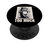 Grumpy Frog "Too Much" Funny Introverts Coffee Meme PopSockets Adhesive PopGrip