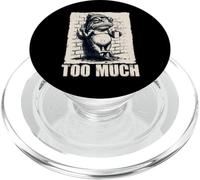 Grumpy Frog "Too Much" Funny Introverts Coffee Meme PopSockets PopGrip for MagSafe