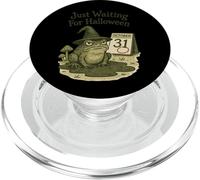 Grumpy Frog Witch Waiting for Halloween October 31 PopSockets PopGrip for MagSafe