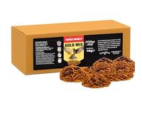 Grumpy Gardener Bird Food Dried Mealworms & Insects - 1kg Insect Gold Mix with Meal Worms, Calciworms, Pupae & River Shrimp - High-Calcium Alternative to Suet Pellets & Fat Balls