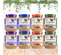 Grumpy Gardener NutPecker Peanut Butter Bird Food for Wild Birds, 8 x 330g