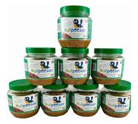 Grumpy Gardener NutPecker Peanut Butter Bird Food for Wild Birds - Mealworms Nutrient-Rich Suet Bird Feeding Nourishment, High-Energy Made in the UK Wild Bird Food | Mealworms Flavor 8 x 330g each