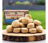Grumpy Gardener Peanut Butter Fat Balls - Softer Wild Bird Fat Balls, 30 Suet Balls Enriched with Pure Peanuts for Birds, No Artifical Falvours, Approx 70g X 30 Butter Balls, 2.1 Kg