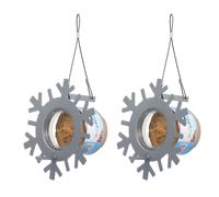 Grumpy Gardener Set of 2 Snowflake Feeders with 2 Nutpecker Jars
