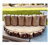 Grumpy Gardener Set of 6 Nutpecker Logs