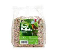 Grumpy Gardener Suet Pellets Wild Bird Food - High Energy Deluxe Suet Bird Food with Beef Tallow - No Mess Suet Food for Feeders, Tables & Ground Feeding - Year-Round Bird Food - 2kg