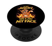 Grumpy Ginger Cat Im Not Angry This Is Just My Face Saying PopSockets Adhesive PopGrip
