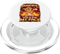 Grumpy Ginger Cat Im Not Angry This is Just My Face Saying PopSockets PopGrip for MagSafe