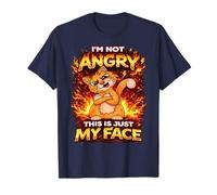 Grumpy Ginger Cat Im Not Angry This is Just My Face Saying T-Shirt