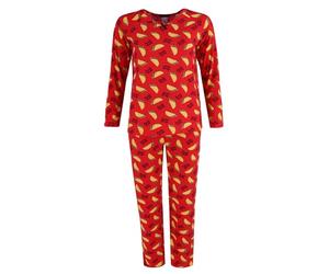 Grumpy & Gorgeous Women's Taco Print Pyjama Set, Medium, Red