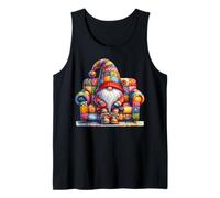 Grumpy Hippie Dad Gnome Sitting On A Sofa For Garden Lover Tank Top