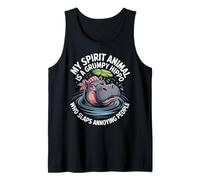 Grumpy Hippo Funny Spirit Animal Slap Joke Water Bandana Tank Top