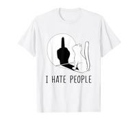 Grumpy Kitten Cats I Don't Like People Cat I Hate People Cat T-Shirt