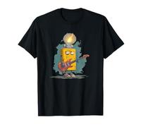 Grumpy Lighter with Flames and E-Guitar Costume T-Shirt