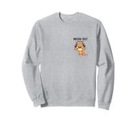 Grumpy Looking Cat Meow-sic Headphones Funny Music Pocket Sweatshirt
