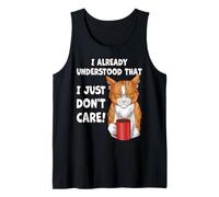 Grumpy Looking Cat Morning Mood Coffee Humor Tank Top
