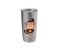 Grumpy Monkey Meme Aesthetic Bad Mood Chimpanzee Stainless Steel Insulated Tumbler