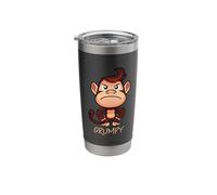 Grumpy Monkey Meme Aesthetic Bad Mood Chimpanzee Stainless Steel Insulated Tumbler