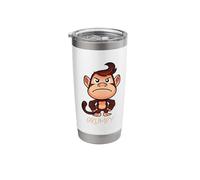 Grumpy Monkey Meme Aesthetic Bad Mood Chimpanzee Stainless Steel Insulated Tumbler