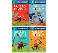 Grumpy Monkey Step Into Reading 4 Books Collection Set By Suzanne Lang, Max Lang (Grumpy Monkey Get Your Grumps Out, Ready Set Bananas!, The Egg-Sitter & Too Many Bugs)