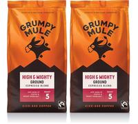 Grumpy Mule High and Mighty Espresso Blend Ground Coffee with notes of Cocoa and Roast Hazelnut 200g (Pack of 2)
