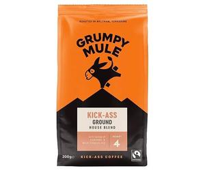 Grumpy Mule Kick Ass House Blend Ground Coffee, 6 × 200 g Packs