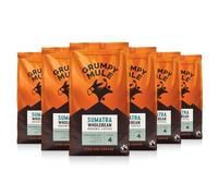 Grumpy Mule Sumatra Mount Gayo Organic (Whole Coffee Beans) with notes of Cocoa and Warm Spice 200g (Pack of 6 - Total 1.2kg)