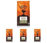 Grumpy Mule Top Notch Organic Blend Whole Coffee Beans with notes of Berries and Dark Chocolate 200g (Pack of 4)