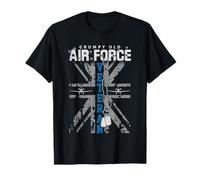 Grumpy Old Air Force RAF Veteran Flag UK Military T-Shirt