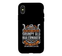Grumpy Old Boilermaker Killing It Work Humor Case for iPhone X/XS