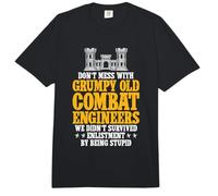 Grumpy Old Combat Engineer Sapper Saps Comfort Colors Adult Heavyweight T-Shirt