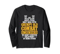 Grumpy Old Combat Engineer Sapper Saps Long Sleeve T-Shirt