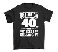 Grumpy Old Fart 40 T-Shirt - Embrace Your Inner Curmudgeon! Funny Unisex Design, Celebrate with Sarcasm at Your 40th Birthday! Black