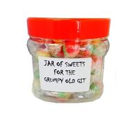 GRUMPY OLD GIT JAR OF SWEETS - 450G OF WRAPPED SWEETS - GREAT JOKE GIFT