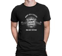 Grumpy Old GITS Club, Moan About Everything!, Mens Novelty Organic Cotton T-Shirt Black