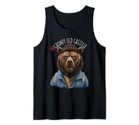 Grumpy Old Grizzler Funny Bear Design for Men Tank Top
