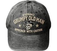 Grumpy Old Man Embroidered Baseball Cap, Funny Adjustable Cotton Hat, Gift for Dad, Unisex (l)