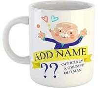 Grumpy Old Man Personalised Mug Gift for Grandmom & Grandad - 50th 60th 70th 80th 90th Birthday Present Gifts Customised Funny Mugs