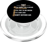 Grumpy Old Veteran don't bother me Vet disgruntled veteran PopSockets PopGrip for MagSafe