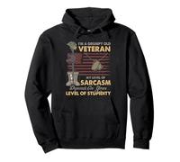 Grumpy Old Veteran Funny US Flag Grandpa Patriotic Pullover Hoodie