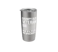 Grumpy Old Veteran No Filter No Apologies Stainless Steel Insulated Tumbler