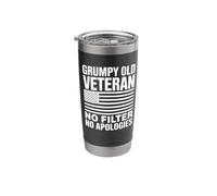 Grumpy Old Veteran No Filter No Apologies Stainless Steel Insulated Tumbler