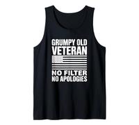Grumpy Old Veteran No Filter No Apologies Tank Top
