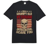 Grumpy Old Veteran us Flag Vet Disgruntled Veteran Comfort Colors Adult Heavyweight T-Shirt