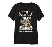 Grumpy Old Veteran us Flag Vet Disgruntled Veteran Premium T-Shirt