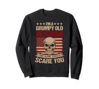 Grumpy Old Veteran us flag Vet disgruntled veteran Sweatshirt