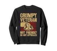 Grumpy Old Veteran us Flag Vet Disgruntled Veteran Sweatshirt