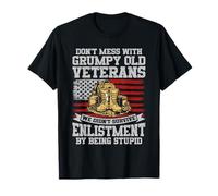 Grumpy Old Veteran us Flag Vet Disgruntled Veteran T-Shirt